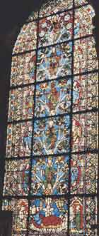 витраж Дерево Иессея, аббатство Сен-Дени; ок.1140; Париж, Франция